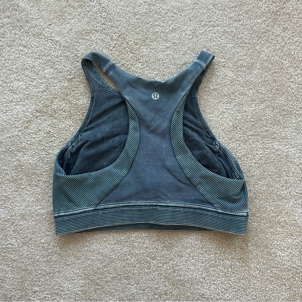 Lululemon Bob and Weave Bra Washed Night Diver size 6